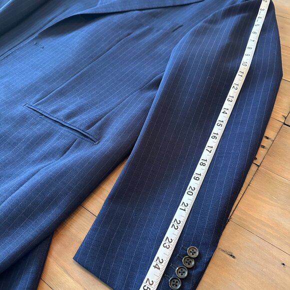 Sartoria Partenopea Navy Pinstripe Summer Suit 48R - Picture 9 of 14
